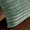 Catherine Lansfield Cosy Ribbed Soft Touch Velvet 45cm x 45cm Filled Cushion Green