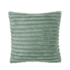 Catherine Lansfield Cosy Ribbed Soft Touch Velvet 45cm x 45cm Filled Cushion Green