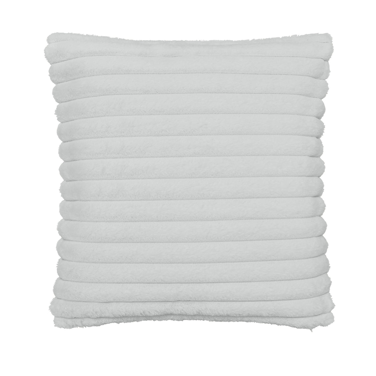 Catherine Lansfield Cosy Ribbed Soft Touch Velvet 45cm x 45cm Filled Cushion Grey