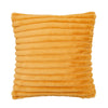 Catherine Lansfield Cosy Ribbed Soft Touch Velvet 45cm x 45cm Filled Cushion Mustard Yellow