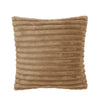 Catherine Lansfield Cosy Ribbed Soft Touch Velvet 45cm x 45cm Filled Cushion Natural