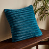 Catherine Lansfield Cosy Ribbed Soft Touch Velvet 45cm x 45cm Filled Cushion Teal