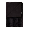 Catherine Lansfield Cosy Ribbed Faux Fur 130x170cm Throw Black
