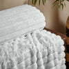 Catherine Lansfield Cosy Ribbed Soft Touch Velvet 130cm x 170cm Throw Grey
