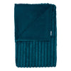 Catherine Lansfield Cosy Ribbed Faux Fur 130x170cm Throw Teal