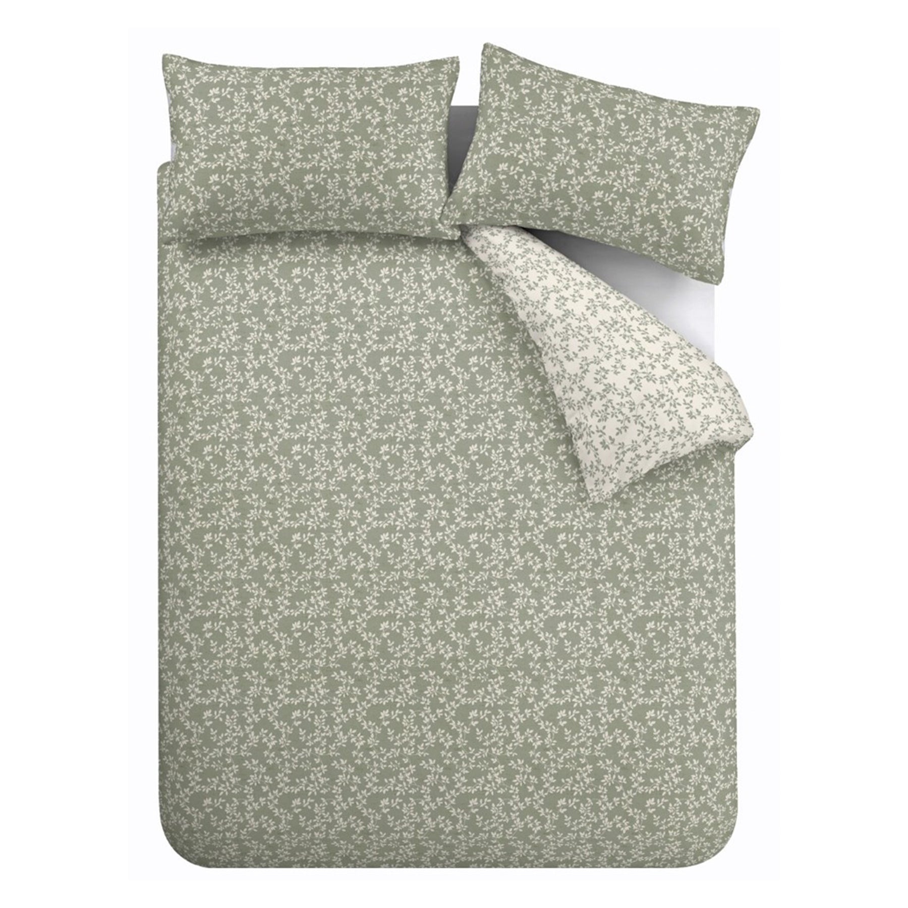 Bianca Shadow Leaves Duvet Cover Bedding Set Green