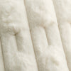 Bianca Carved Faux Fur Filled Cushion 50cm x 50cm Cream