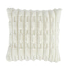 Bianca Carved Faux Fur Filled Cushion 50cm x 50cm Cream