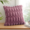 Bianca Carved Faux Fur Filled Cushion 50cm x 50cm Pink