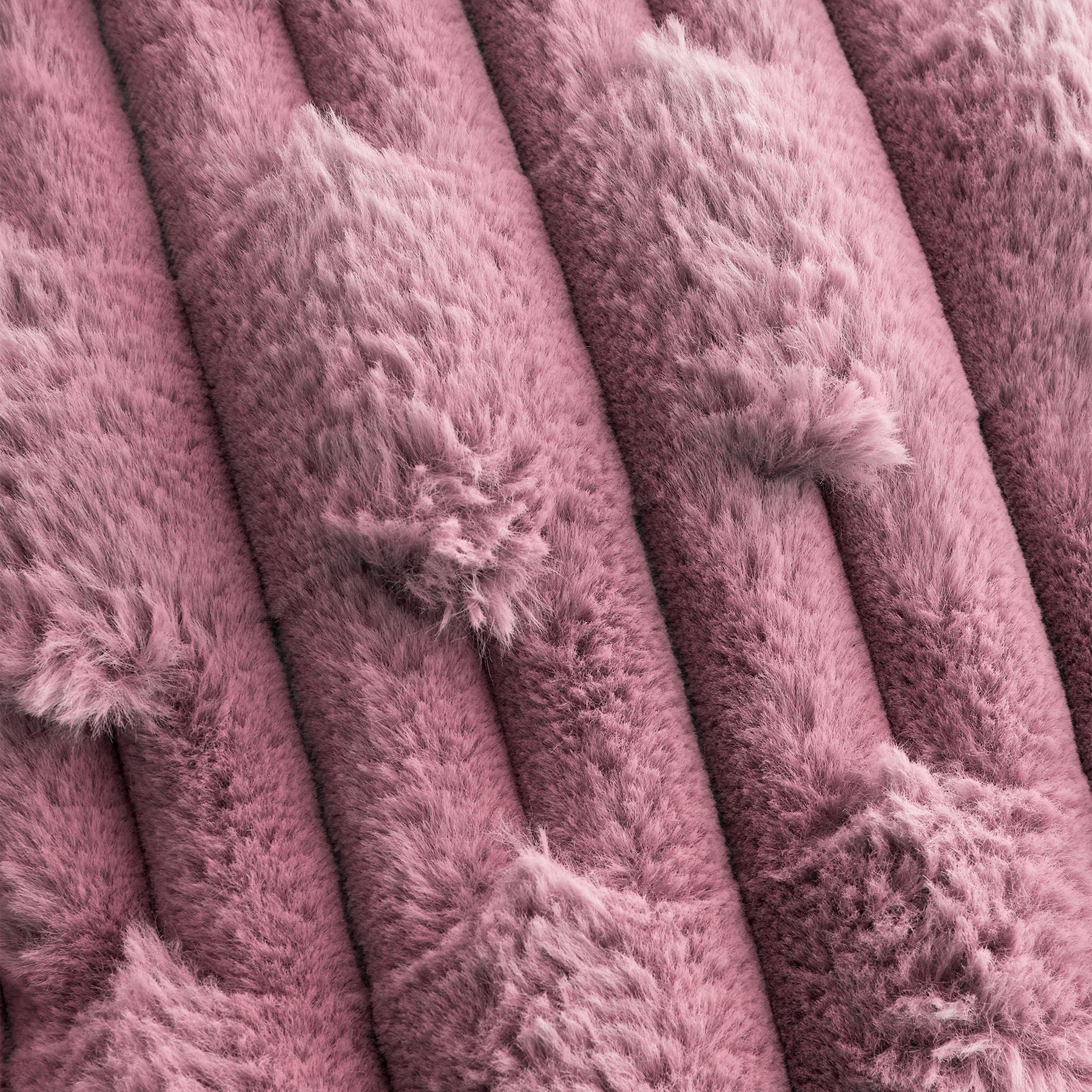 Bianca Carved 150cm x 200cm Faux Fur Throw Pink