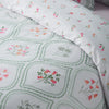 Catherine Lansfield Cameo Floral Duvet Cover Bedding Set Soft Green