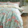 Royal Horticultural Society Art Deco Hydrangea Reversible Duvet Cover Bedding Set Green