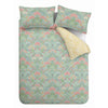 Royal Horticultural Society Art Deco Hydrangea Reversible Duvet Cover Bedding Set Green