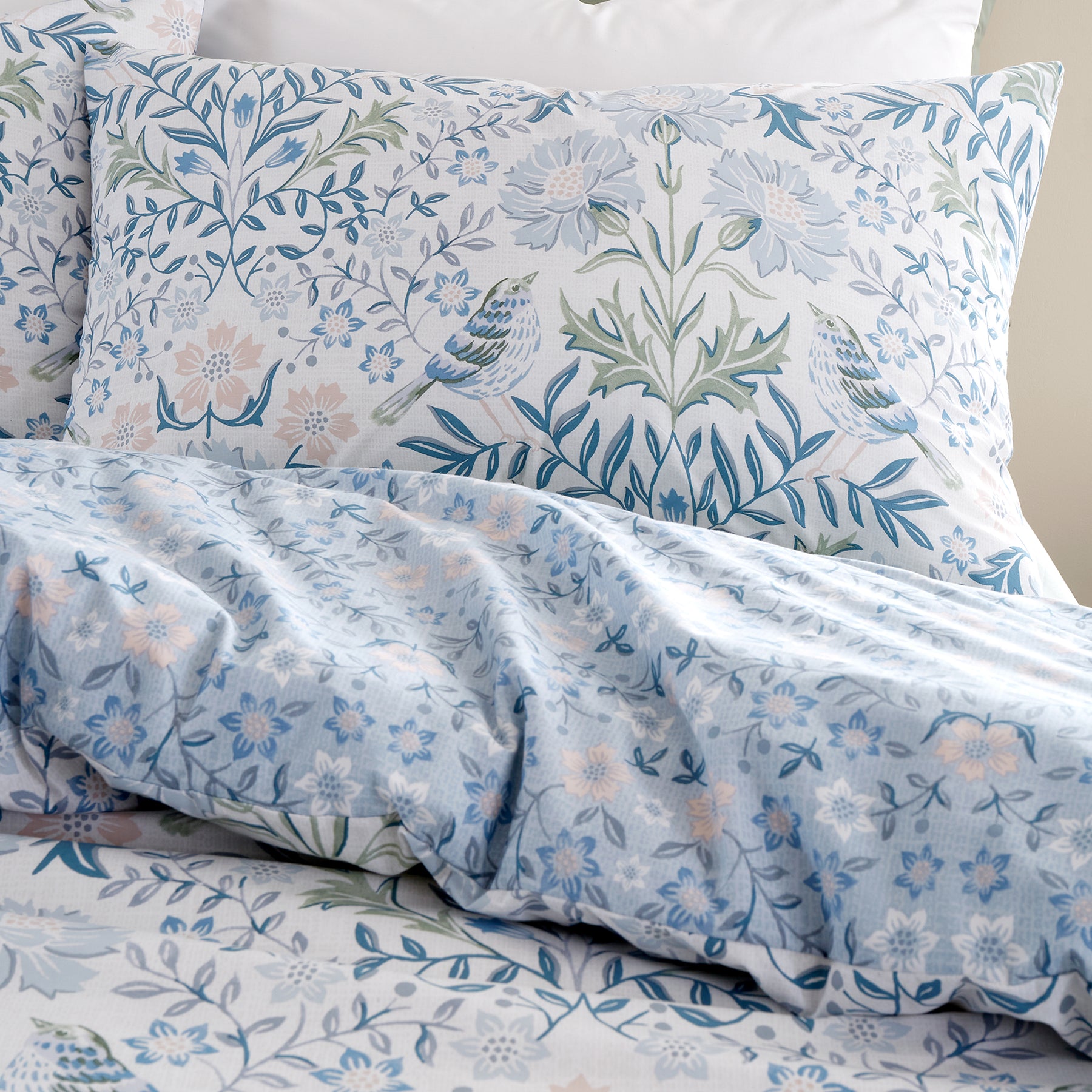 Bianca Hedgerow Hopper Duvet Cover Bedding Set Blue