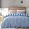 Catherine Lansfield Cove Stripe Duvet Cover Bedding Set Blue