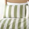Catherine Lansfield Cove Stripe Duvet Cover Bedding Set Green