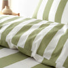 Catherine Lansfield Cove Stripe Duvet Cover Bedding Set Green