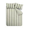 Catherine Lansfield Cove Stripe Duvet Cover Bedding Set Green