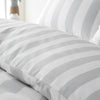Catherine Lansfield Cove Stripe Duvet Cover Bedding Set Silver