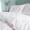 Catherine Lansfield Emilia Floral Duvet Cover Bedding Set White Green