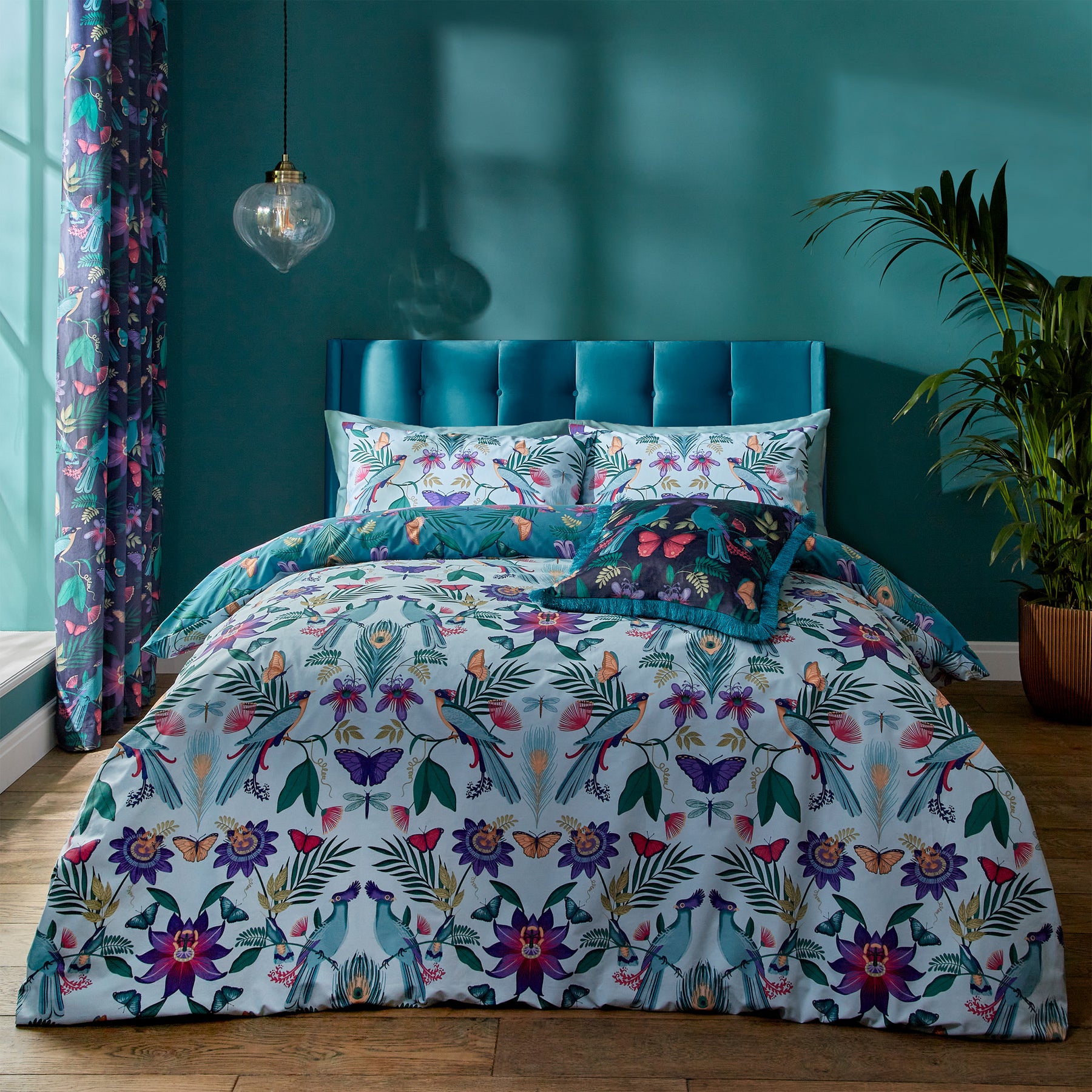 Terrys Fabrics - Up to 90% in Summer Sale - Now On 2 Catherine Lansfield Mya Duvet Cover Bedding Set Duckegg Blue