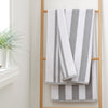 Bianca Reversible Stripe Jacquard Towels Grey
