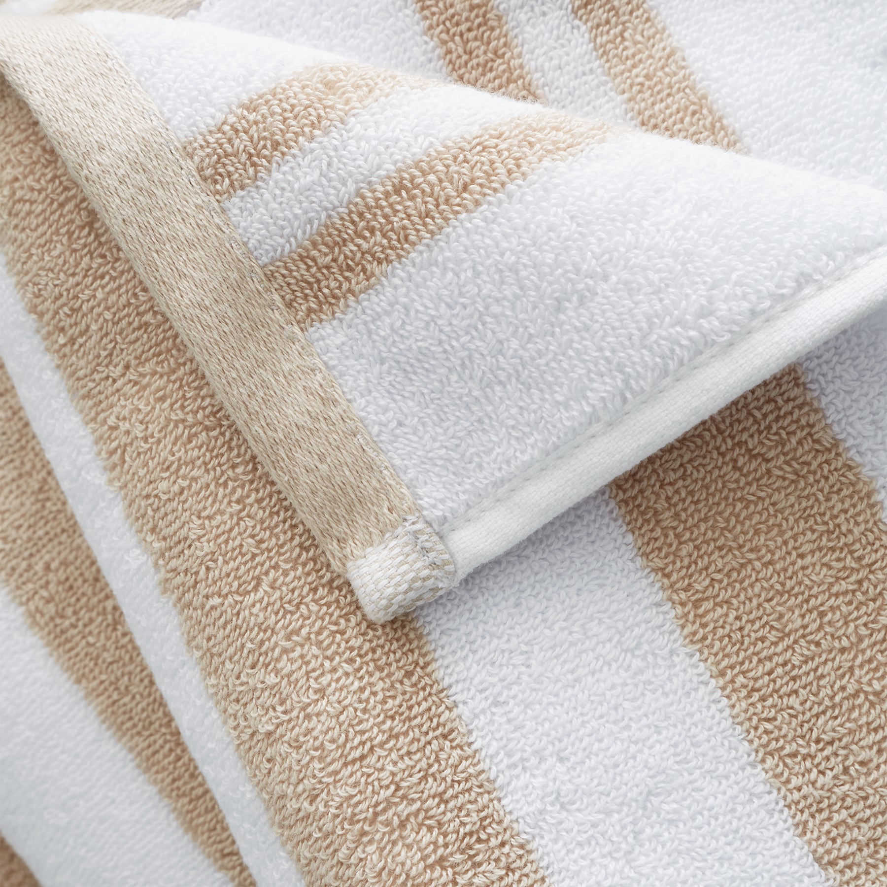 Bianca Reversible Stripe Jacquard Towels Natural