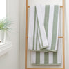 Bianca Reversible Stripe Jacquard Towels Sage