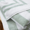 Bianca Reversible Stripe Jacquard Towels Sage