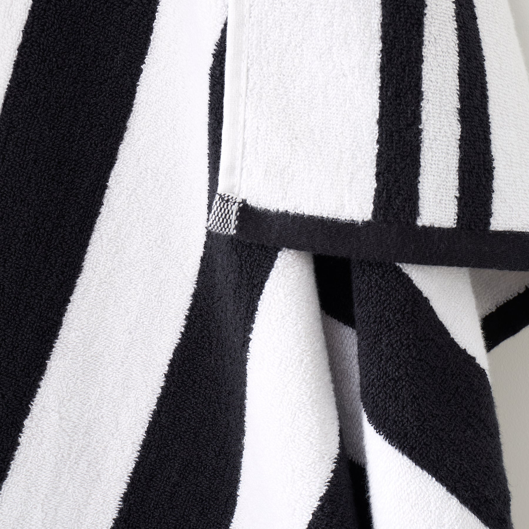 Bianca Reversible Stripe Jacquard Towels Black