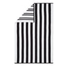 Bianca Reversible Stripe Jacquard Towels Black