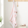 Bianca Reversible Stripe Jacquard Towels Blush