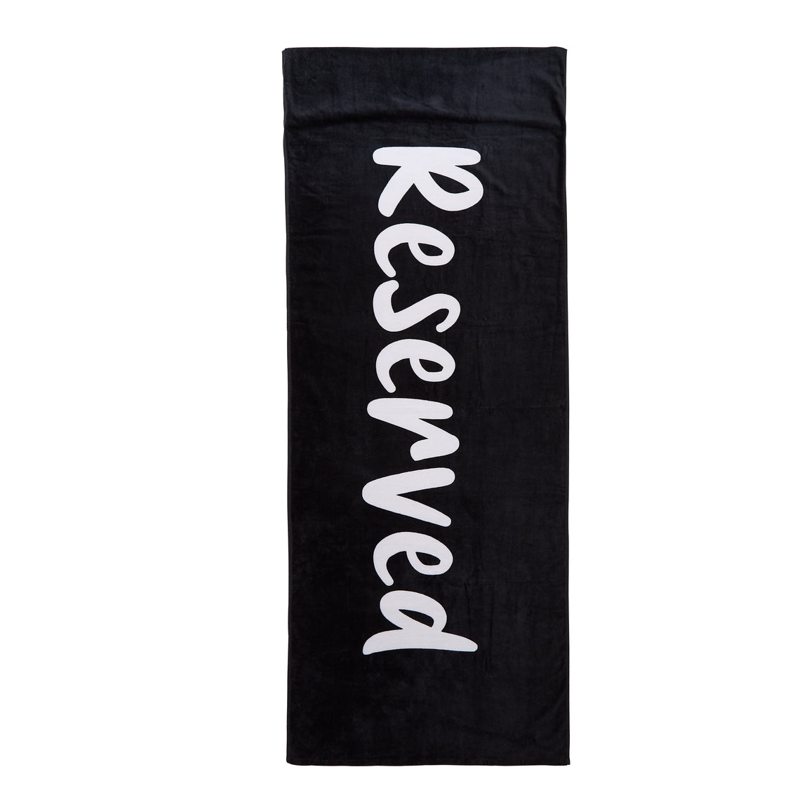 Catherine Lansfield Reserved 78cm x 200cm Sun Lounger Towel Black