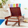 Catherine Lansfield Rainbow Stripe 78cm x 200cm Sun Lounger Towel Bright