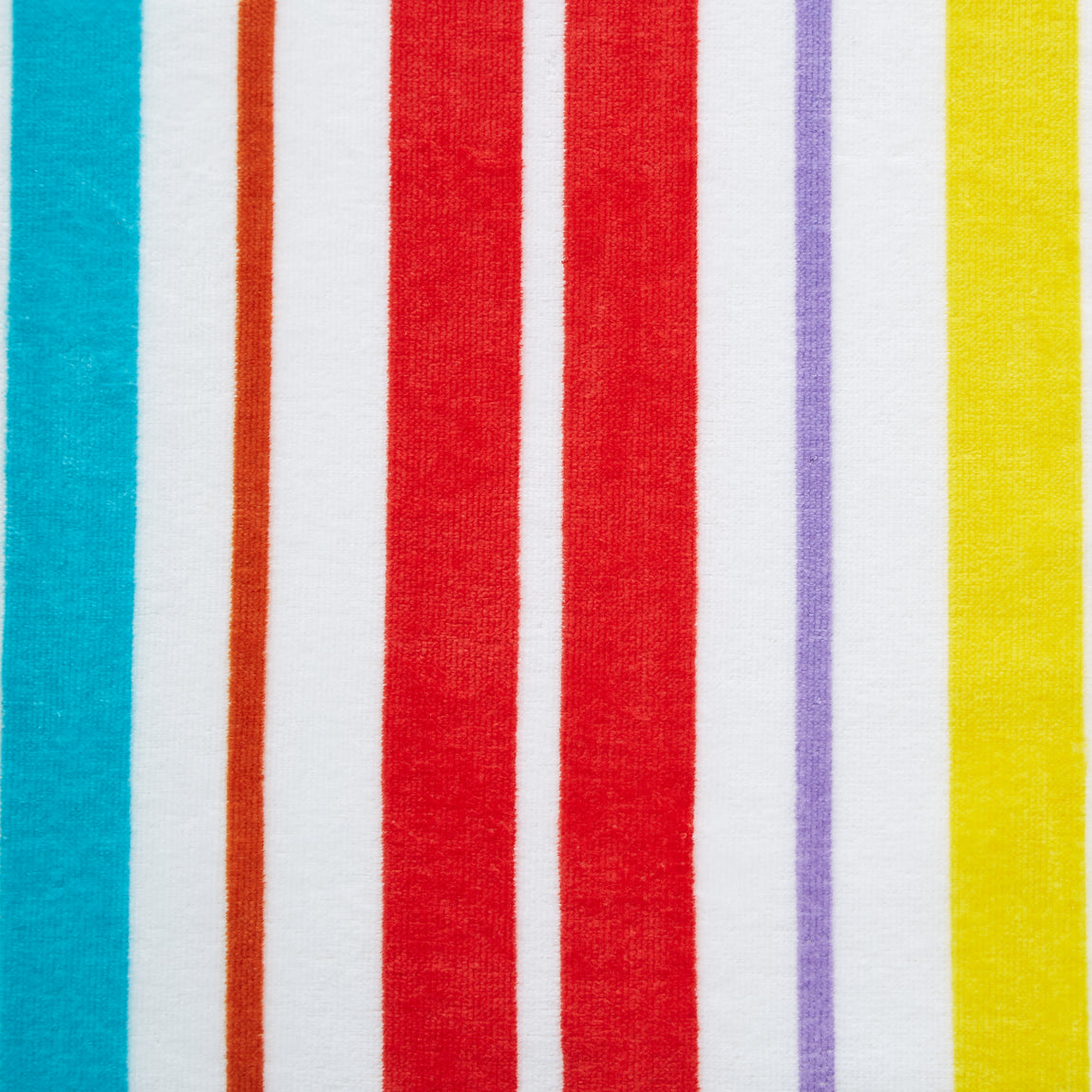 Catherine Lansfield Rainbow Stripe 78cm x 200cm Sun Lounger Towel Bright