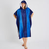 Catherine Lansfield Stripe 91cm x 108cm Hooded Poncho Towel Blue