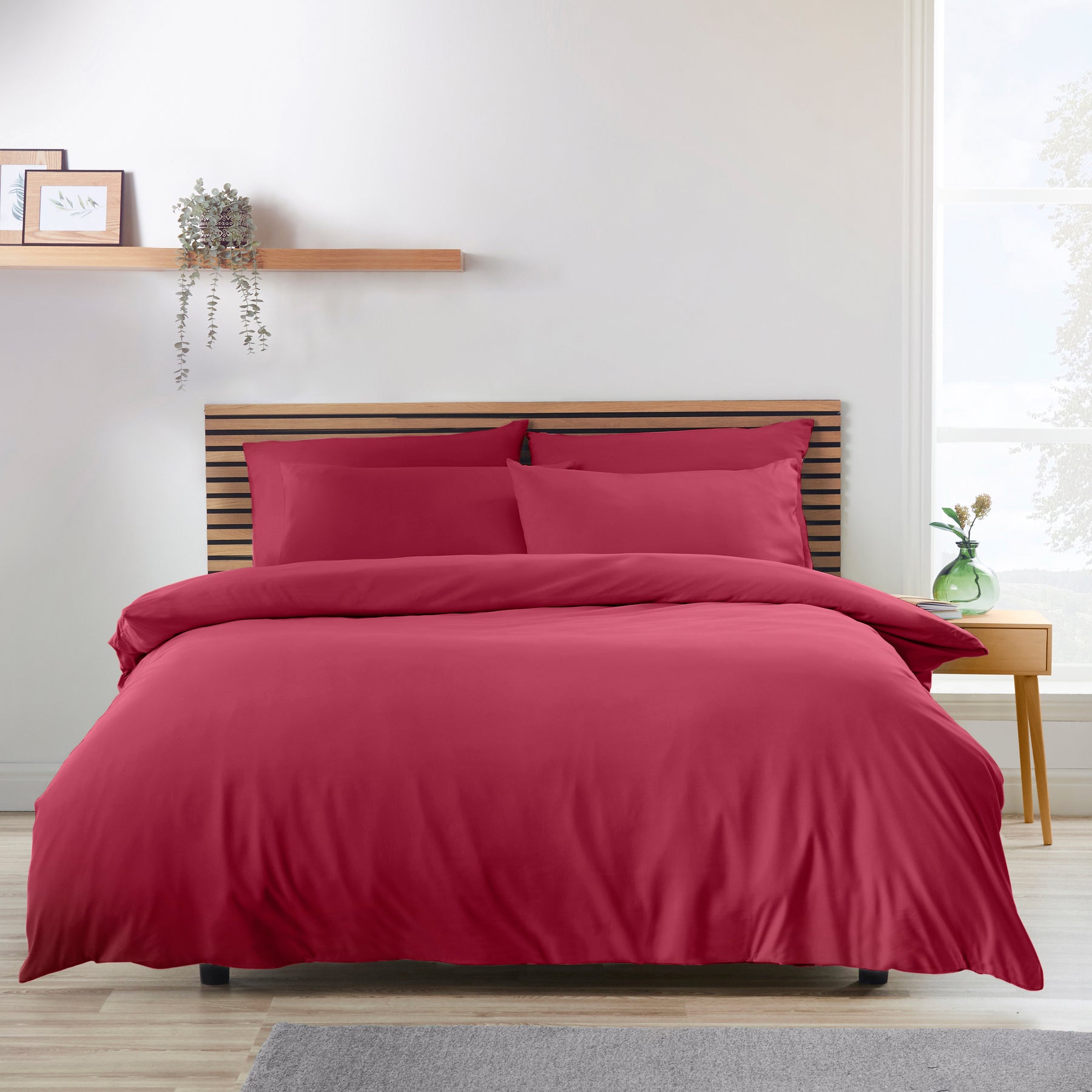 Catherine Lansfield So Soft Easy Iron Bedding Set Hot Pink