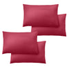 Catherine Lansfield So Soft Easy Iron Four Pack of Housewife Pillowcases Hot Pink