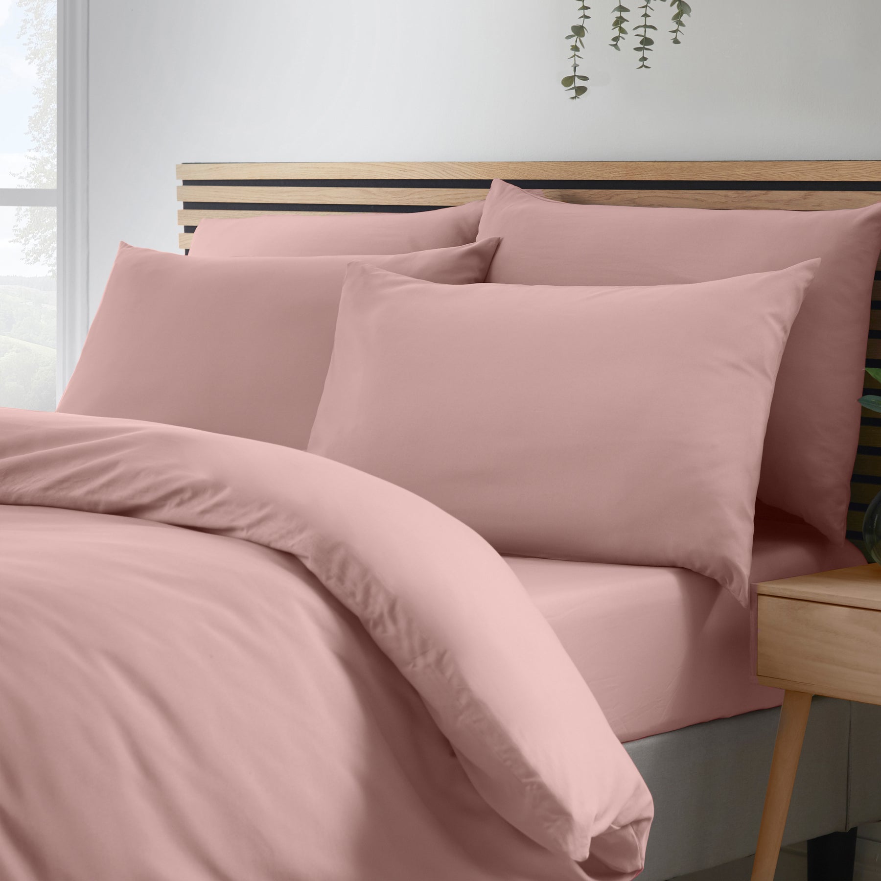 Catherine Lansfield So Soft Non-Iron Duvet Cover Bedding Set Blush