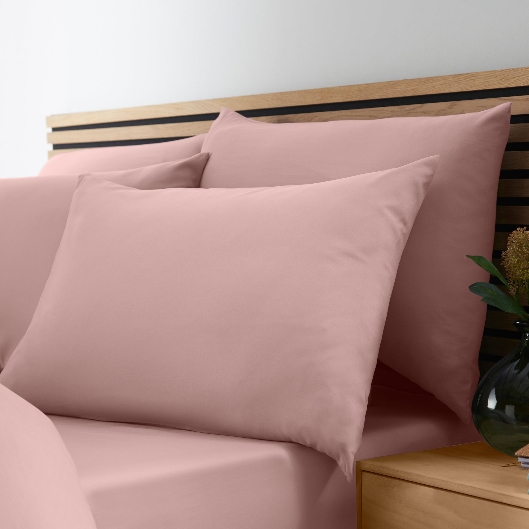 Catherine Lansfield So Soft Non-Iron Four Housewife Pillowcases Blush