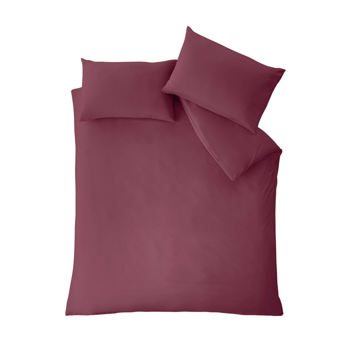 Catherine Lansfield So Soft Non Iron Duvet Cover Bedding Set Burgundy