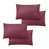 Catherine Lansfield So Soft Non Iron 4 Pack of Housewife Pillowcases Burgundy