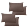 Catherine Lansfield So Soft Non Iron 4 Pack of Housewife Pillowcases Chocolate