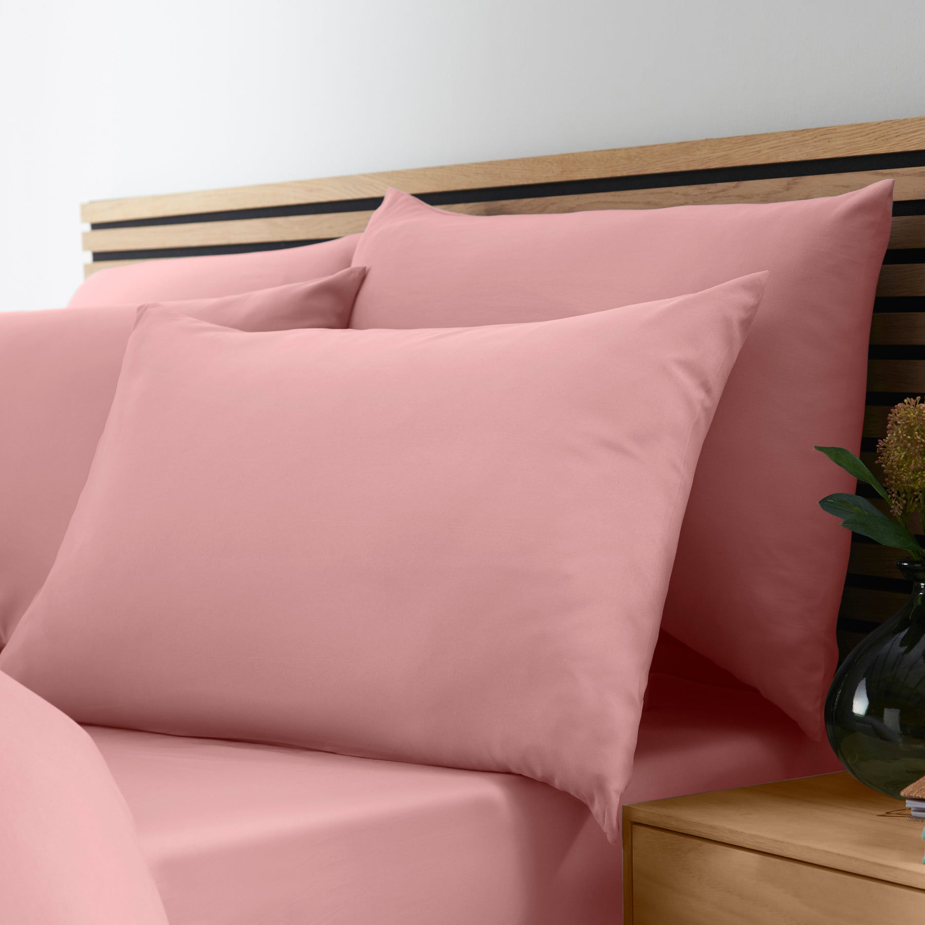 Catherine Lansfield So Soft Non-Iron Duvet Cover Bedding Set Coral