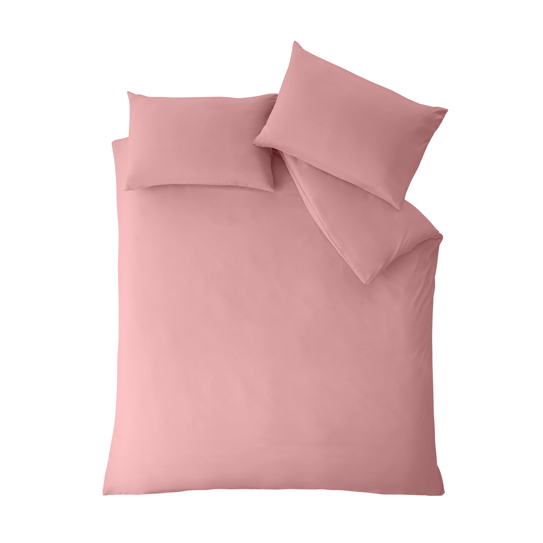 Catherine Lansfield So Soft Non-Iron Duvet Cover Bedding Set Coral