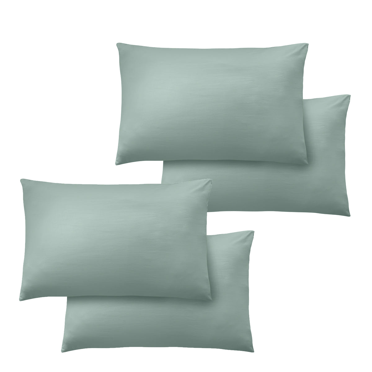 Catherine Lansfield So Soft Non-Iron Four Housewife Pillowcases Green