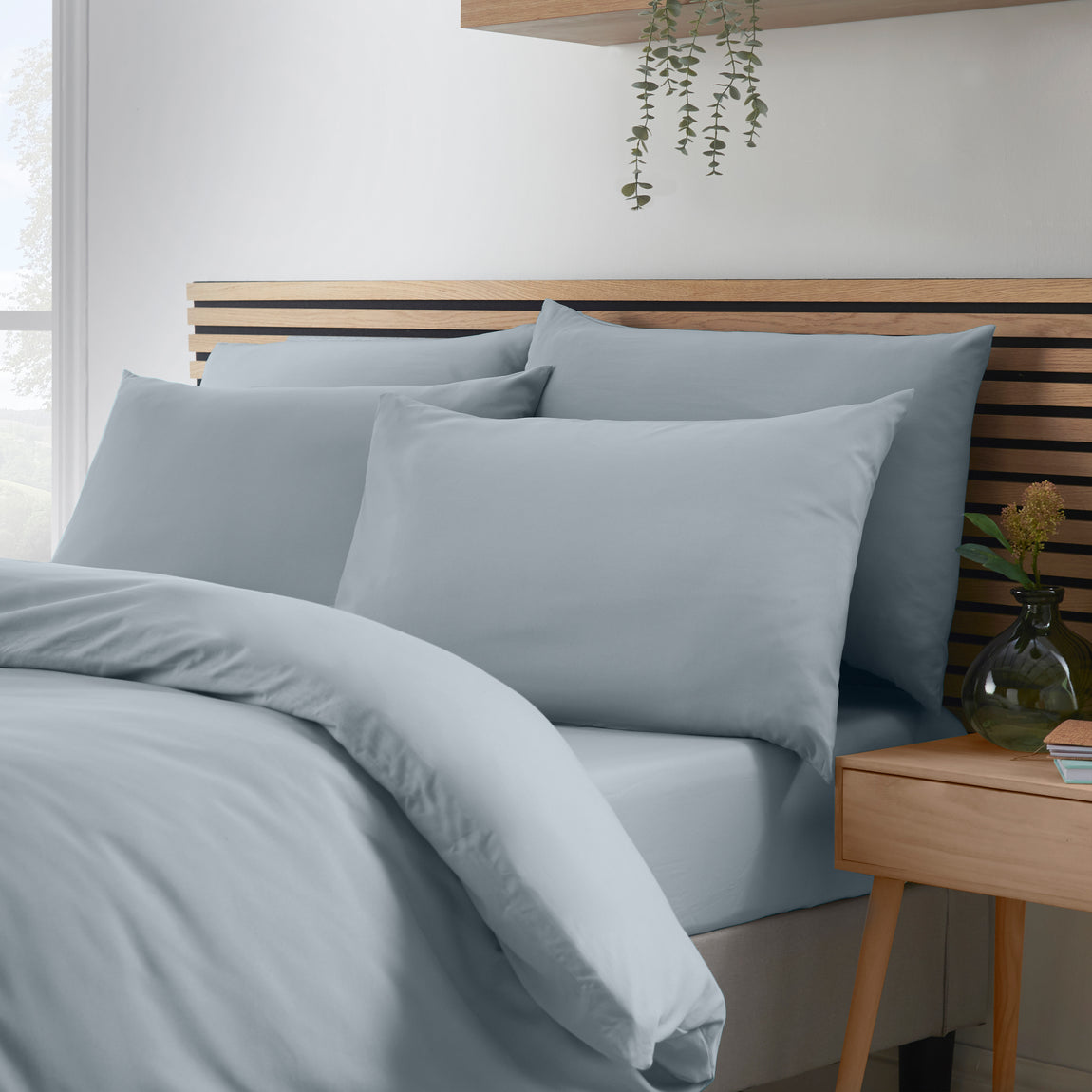 Catherine Lansfield So Soft Non-Iron Duvet Cover Bedding Set Slate