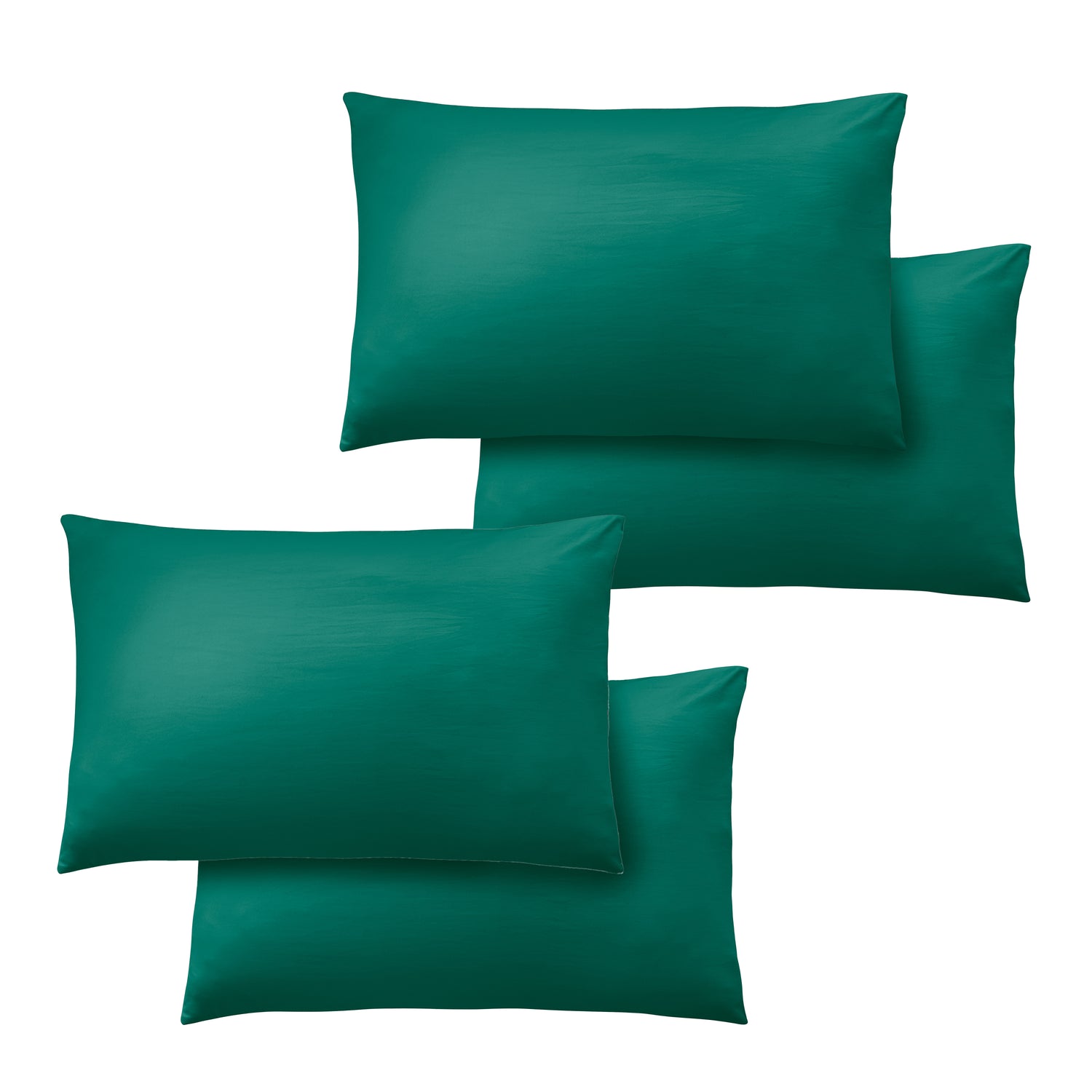 Catherine Lansfield So Soft Non-Iron Four Housewife Pillowcases Teal Green