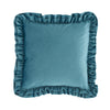 Catherine Lansfield So Soft Velvet Touch Double Frill Filled Cushion 43cm x 43cm Teal