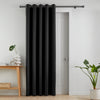 Catherine Lansfield Wilson Velvet Thermal Ready Made Eyelet Door Curtain Black